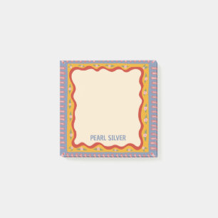 Colourful Boho CUSTOM Chic Monogram Personalized Post-it Notes