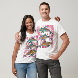 Colourful Boho Dolphin Trio T-Shirt