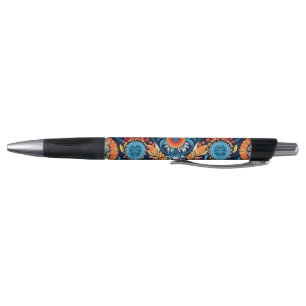 Colourful Boho Floral Elegance: Vibrant Mandala Pen