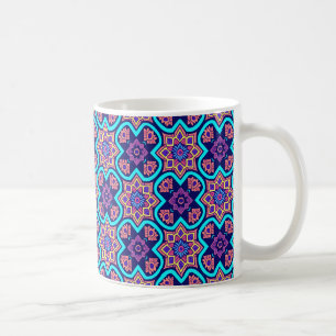 Colourful Boho Geometric Floral Pattern Coffee Mug