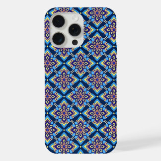 Colourful Boho Geometric Floral Pattern iPhone 15 Pro Max Case