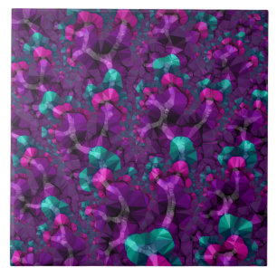 Colourful Boho Hippie Jewel Tone Low Poly Fractal Tile