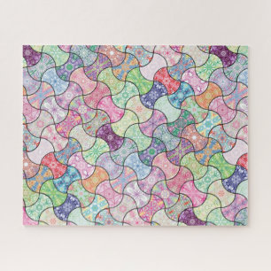Colourful Boho Mandala Pattern Jigsaw Puzzle