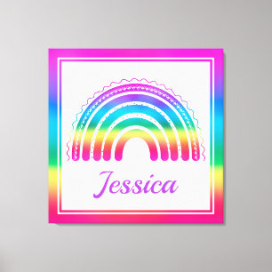Colourful Boho Rainbow Canvas Print