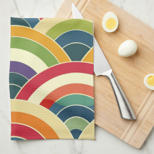 Colourful Boho Rainbow Kitchen Towel