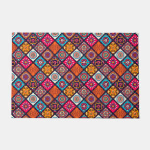 colourful boho style doormat