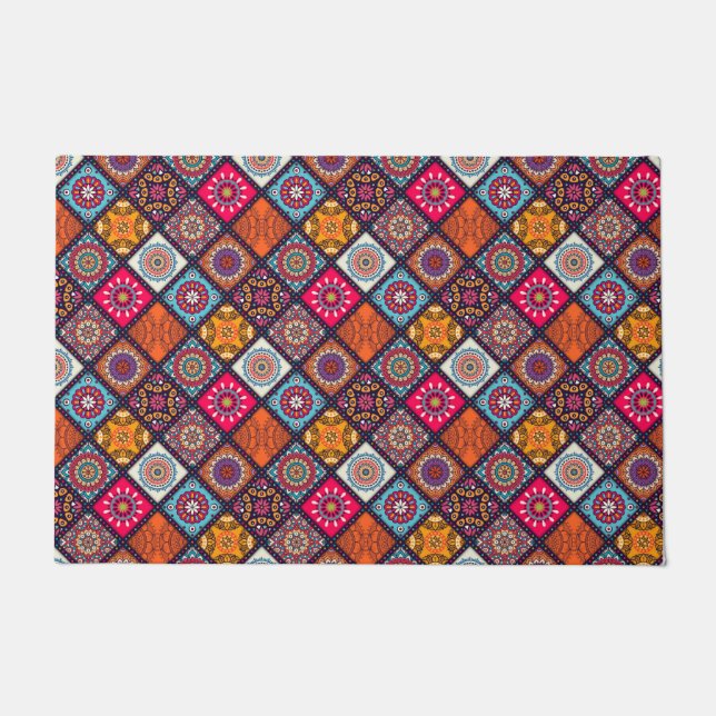 colourful boho style doormat (Front)