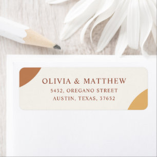 Colourful Boho Terracotta Arches Return Address