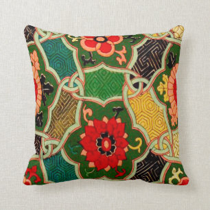 Colourful Boho Throw Pillow Oriental Design 16 X