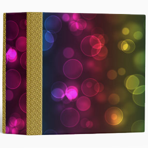 Colourful Bokeh and Gold Binder