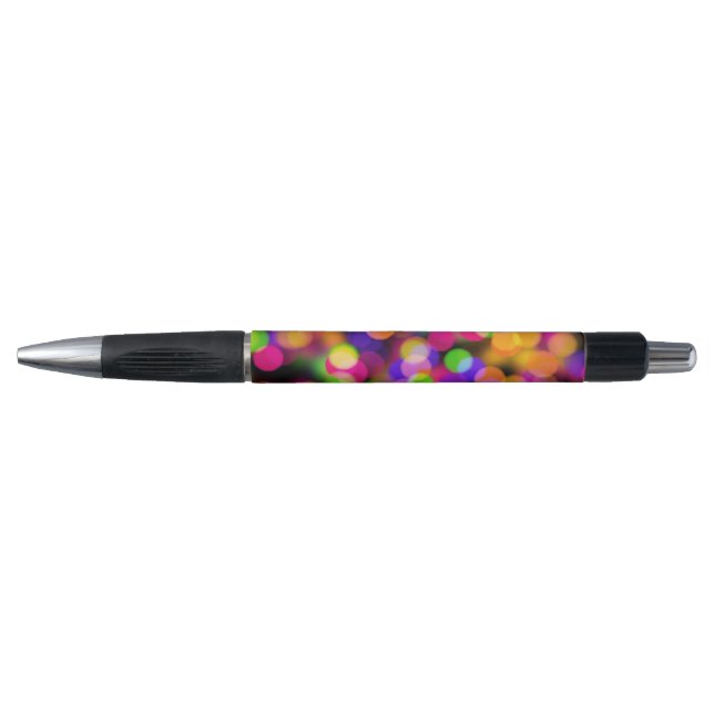 Colourful Bokeh Bubbles Pen (Front)