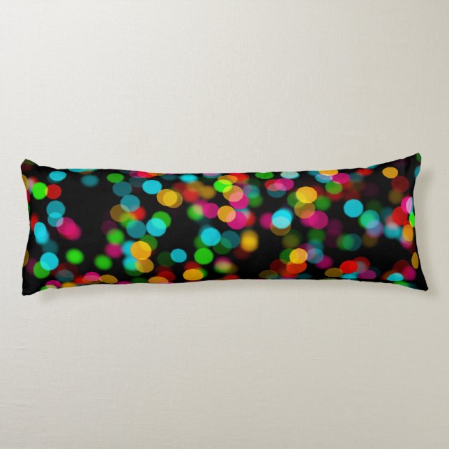 Colourful Bokeh Design Body Pillow (Back)