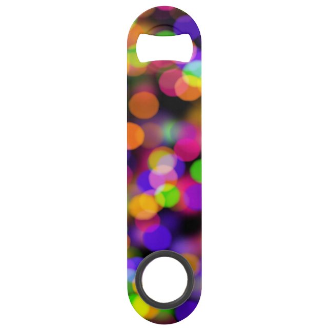 Colourful Bokeh Light Bubbles Bar Key (Front)
