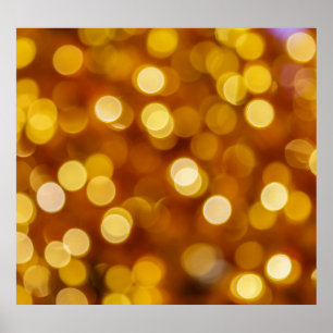 Colourful bokeh lights, Christmas background. Poster