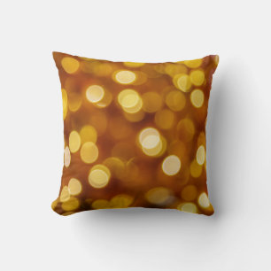 Colourful bokeh lights, Christmas background. Throw Pillow