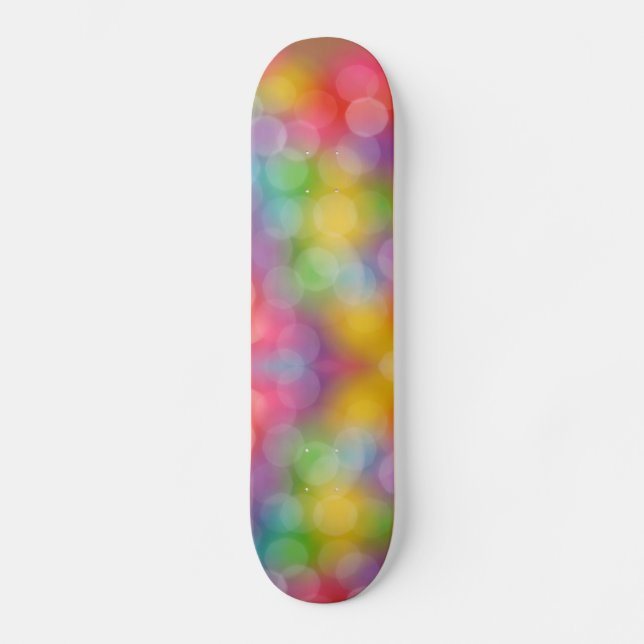 Colourful Bokeh Skateboard (Front)