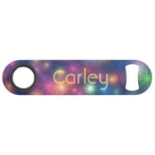 Colourful Bokeh Sparkles Personalised Bar Key