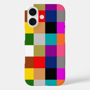 Colourful Bold Colour Blocks Pattern Design  iPhone 16 Case