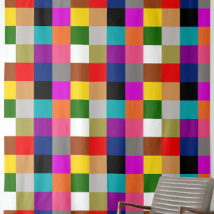 Colourful Bold Colour Blocks Pattern Design  Fabric