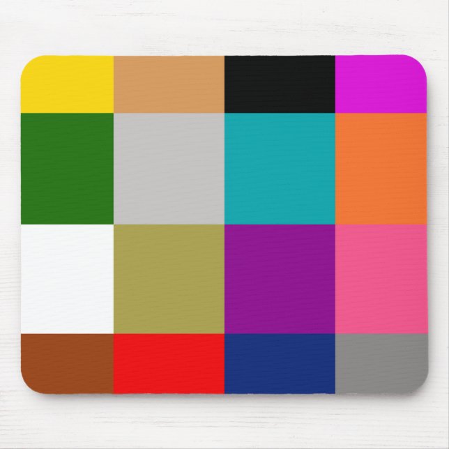Colourful Bold Colour Blocks Pattern Design  Mouse Pad (Front)