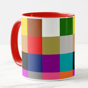 Colourful Bold Colour Blocks Pattern Design Mug