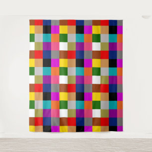 Colourful Bold Colour Blocks Pattern Design  Tapestry