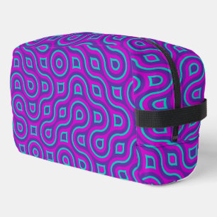 Colourful Bold Jewel Tone Abstract Truchet Pattern Dopp Kit