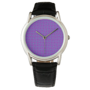 Colourful Bold Jewel Tone Abstract Truchet Pattern Watch