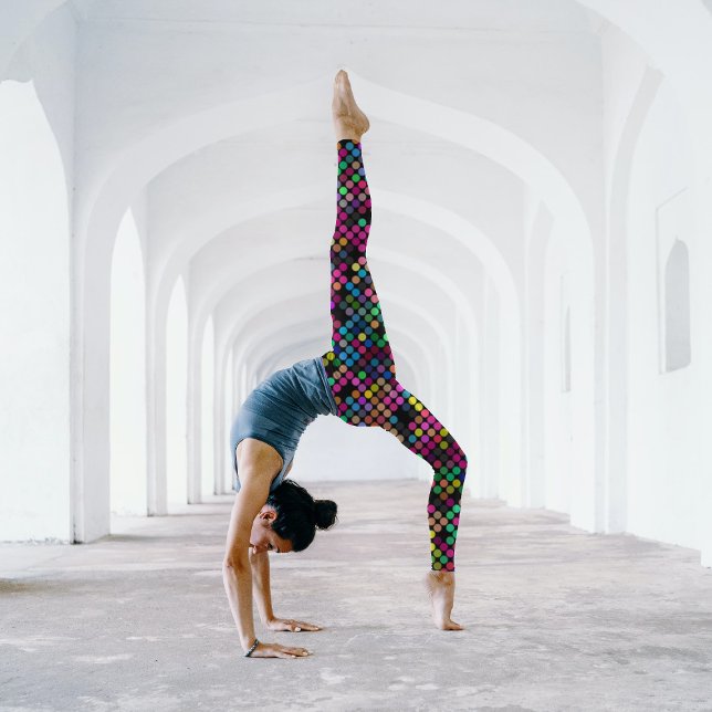 Colourful & Bold Polka Dots Pattern Cool Pop Art Leggings (Creator Uploaded)