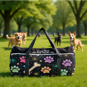 Colourful Bones Starburst Gear Monogram Personaliz Duffle Bag