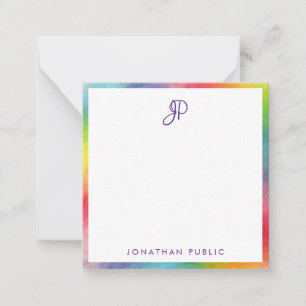 Colourful Border Handwritten Monogram Template
