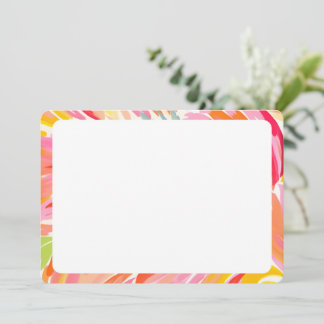 Colourful Border Stationery | Modern Note Card