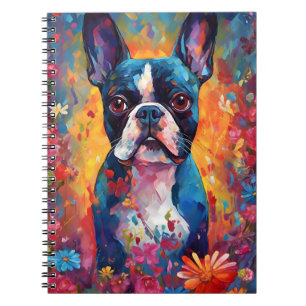 Colourful Boston Terrier Notebook