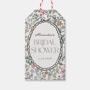 Colourful Botanical Bridal Shower Favour Tags