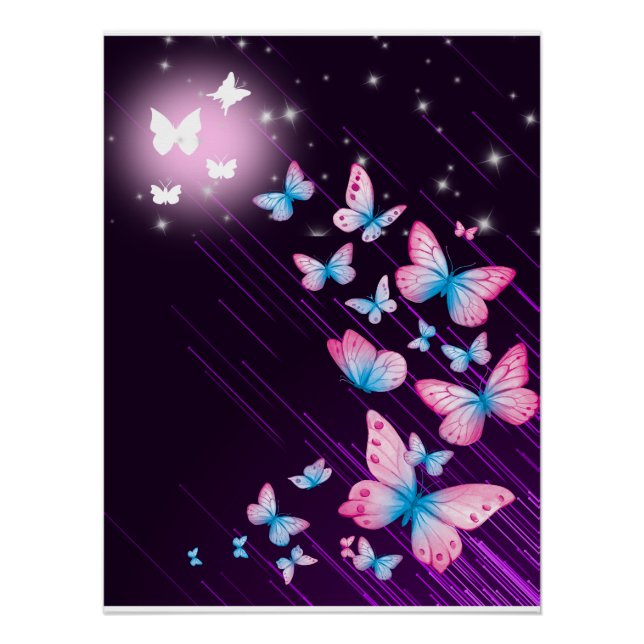 Colourful Botanical Fantasy Artwork Poster (Front)