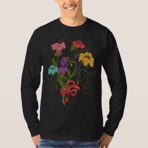 Colourful Botanical Flower Blossoms Wildflower Bot T-Shirt
