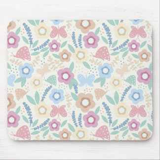 Colourful Botanical Mouse Pad Design