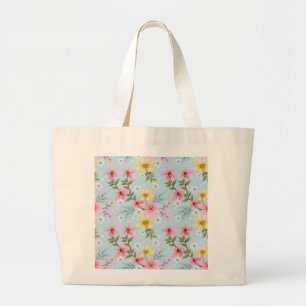 Colourful Botanical Spring Flower Tote Bag