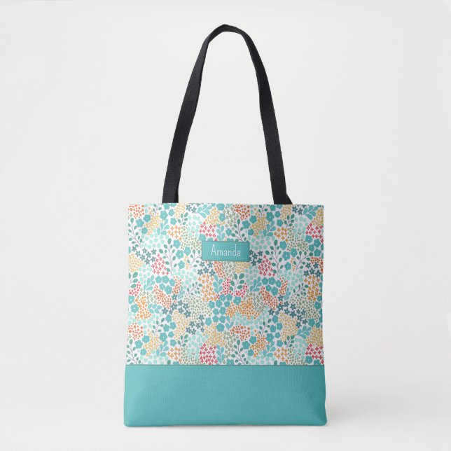 Colourful Botanical Tote Bag (Front)
