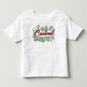 Colourful botanical vibrant text design toddler t-shirt