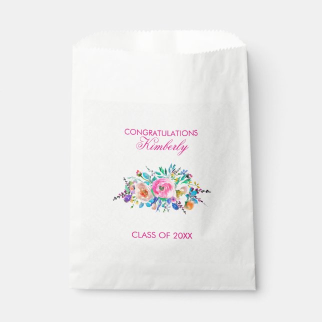 Colourful Bouquet- Graduations Favour Bag (Front)