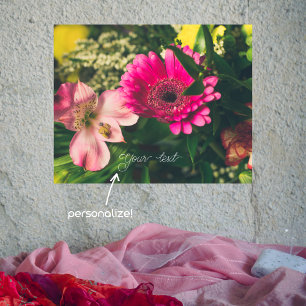  Colourful bouquet of flowers customizable Poster