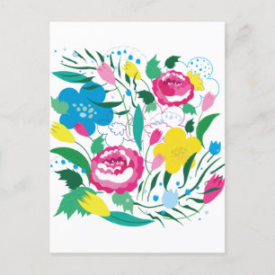 Colourful bouquet. postcard