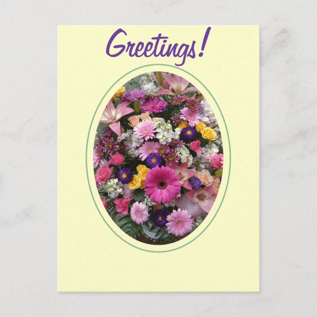 Colourful Bouquet Postcard (Front)