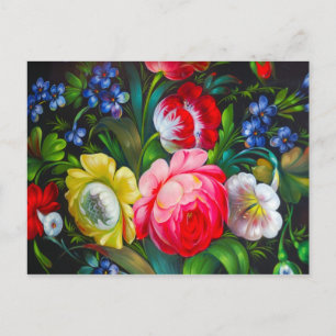 colourful bouquet Postcard