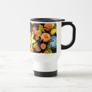 Colourful Bouquet Travel Mug