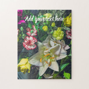 Colourful bouquet with lily jigsaw puzzle