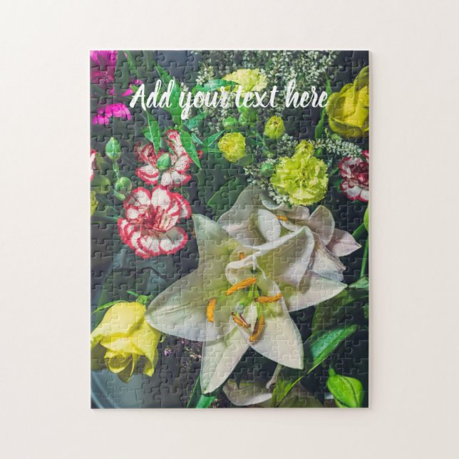 Colourful bouquet with lily jigsaw puzzle (Vertical)