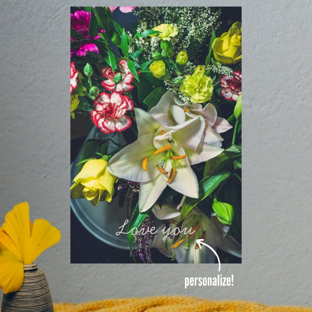 Colourful bouquet with lily  poster (Creator Uploaded)