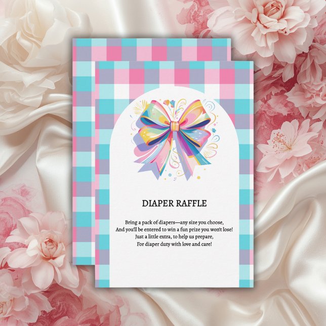 Colourful Bow Baby Shower Enclosure Card (Creator Uploaded)